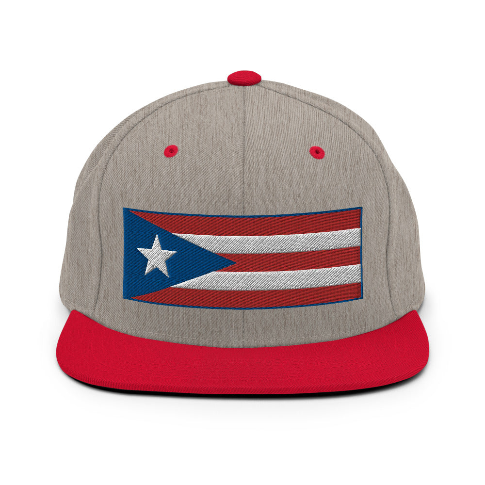 Puerto Rico Baseball Snapback Cap Flag Red, Blue 