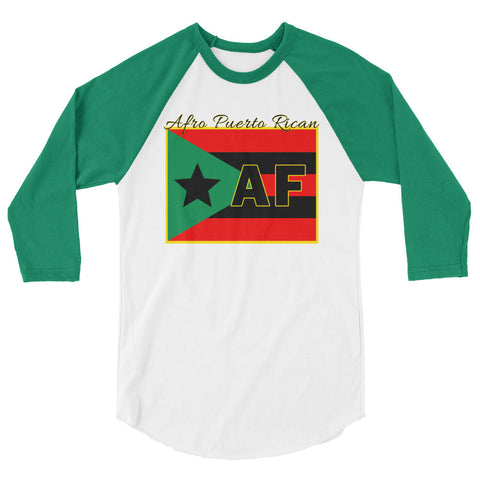 Afro Puerto Rican AF - Baseball T-Shirt